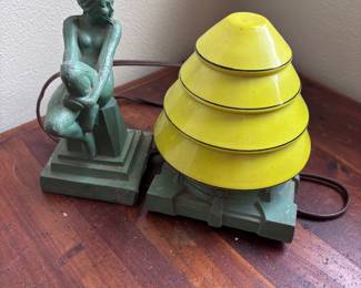 Vintage Art Deco figures lamp 