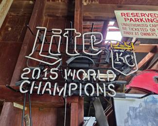 2015 Royals championship neon sign