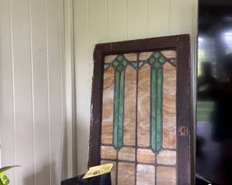 Vintage stained glass window