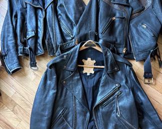 3 Leather riding jackets 