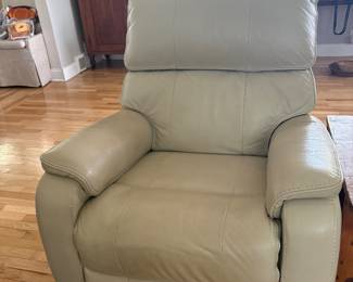 Leather BarcaLounger rocking w/ electric recline action 