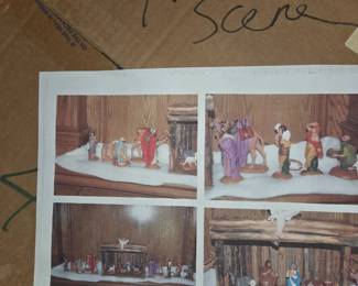Handmade nativity scene