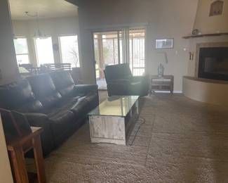 leather recliner sofa & chair