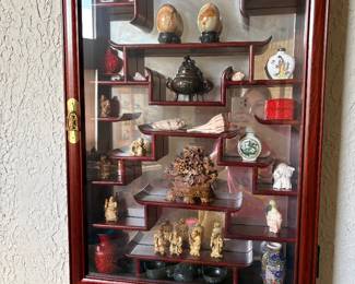 Asian Cabinet with collectibles