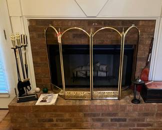 Fireplace screen & tools