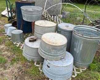 GALVANIZED METAL TUBS