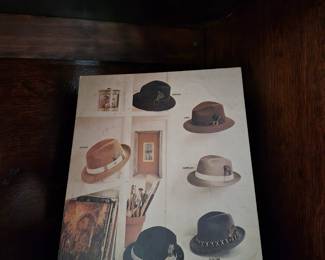 Vintage Stetson Store Ad Board
