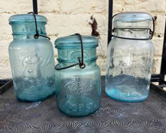 Ball Glass jars with lids and Atlas one