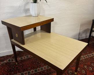 Vintage two tier mid century side table