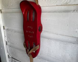 Heavy metal weighted straps on shoe for decore