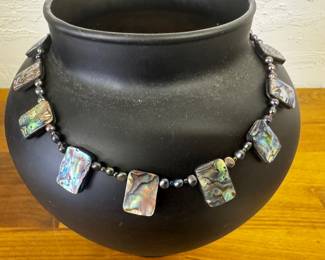 Pearl and shell necklace