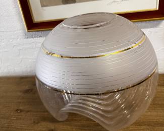 Mazzega Murano glass large mid century bowl