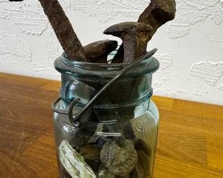 Jar of old rusty things