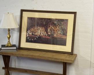 Large Le Tigre print professionally framed