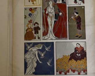 Vintage art nouveau plates from German design book