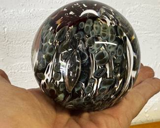 Amazing vintage glass paper weight