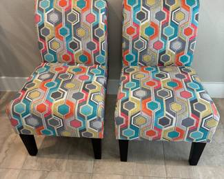 Colorful accent chairs