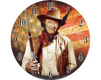 John Wayne round clock