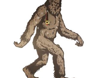 Bigfoot Clock with Swinging Legs jpg