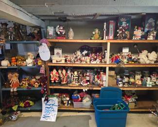 Shelf of Christmas stuff