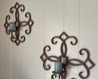 Wall mounted candle holders 