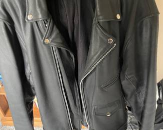 Leather motorcycle jacket 