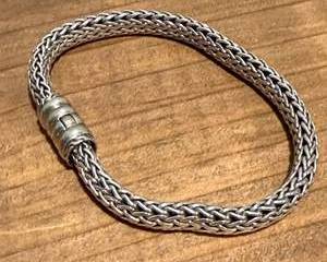 John Hardy Sterling Silver Woven Bracelet – 26 grams, 7” Length