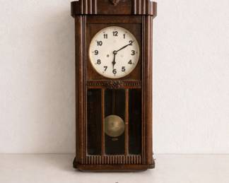 Antique German Box Regulator Wall Clock Circa 1910–1930