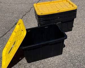 7 HDX & Tough Box 27-Gallon Heavy-Duty Storage Tote Lot