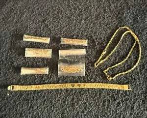 Assorted Gold-Plated Jewelry Chains & Bracelet Lot