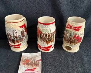 Budweiser Collector Beer Steins