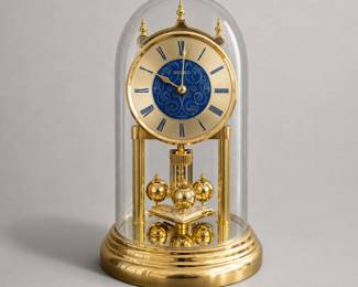Vintage Seiko Anniversary Torsion Clock Under Glass Dome – Late 20th Century
