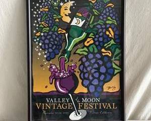 Framed “Valley of the Moon Vintage Festival” Sonoma California Poster – Signed