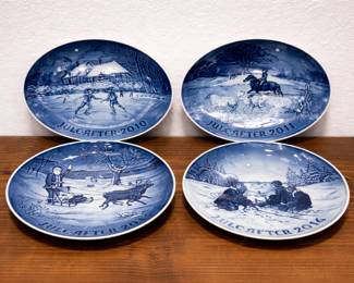 Royal Copenhagen Christmas plates (Jule Aften series) 2010, 2011, 2014, 2015
