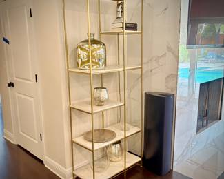 One of two Crate & Barrel etageres
