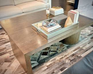 TWO coffee tables, pushed together