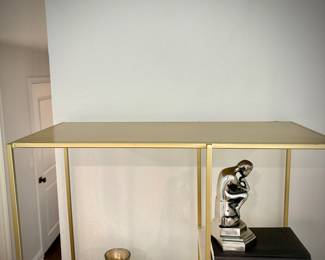One of two Crate & Barrel etageres