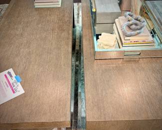 TWO coffee tables, pushed together