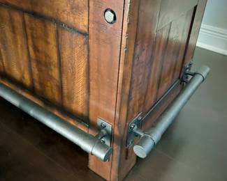Pottery barn “Rustic Bar”, made with poplar and Carrara marble counter