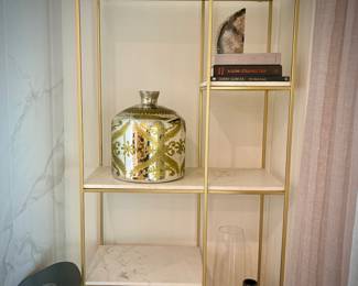 Second of two Crate & Barrel etageres