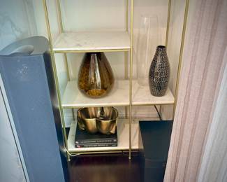 Second of two Crate & Barrel etageres