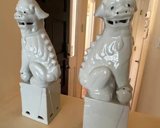 Sitting Foo Dog, white by Legends of Asia