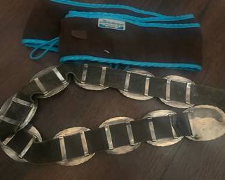 Spencer Sterling - Turquoise Concho Belt - 1960 - 1970's