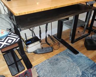 Pair of sitting to stand electric desks (4 height pre-sets)