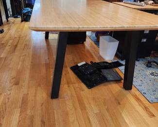 Large dining/office desk, heavy metal base (bring enough help to remove)
