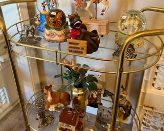 Brass/Glass Tea Cart