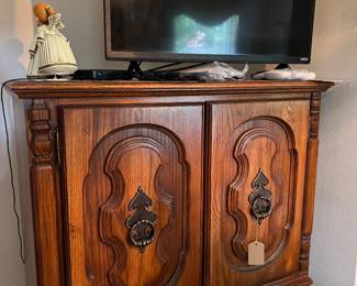 Spanish Revival Chest w/doors and drawers, Television