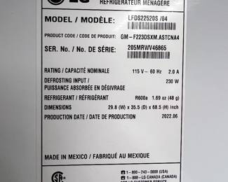 Details of LG Refrigertor/Freezer