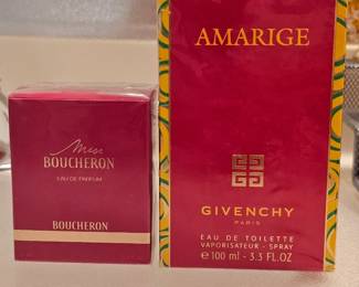 GIVENCHY AMARIGE EAU DE TOILETTE AND BOUCHERON MISS BOUCHERON EAU DE PARFUM (UNOPENED)