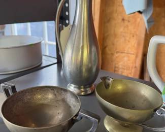 Art Deco and Mid Century Pewter